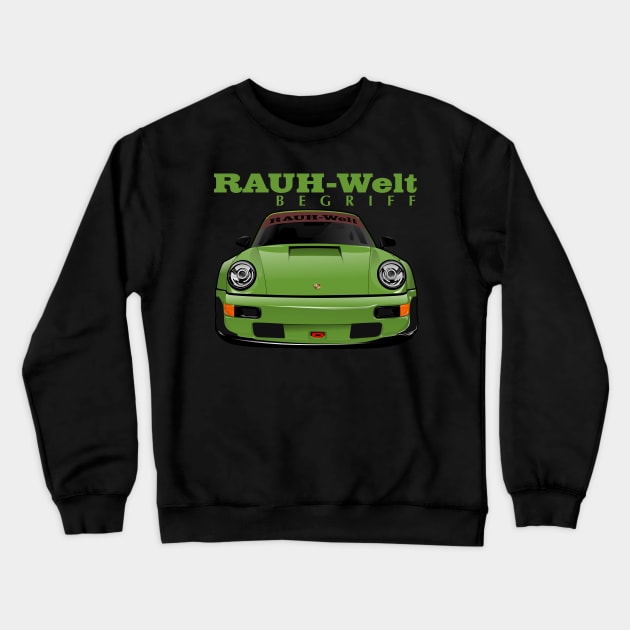 Rauh Welt Begriff Green Crewneck Sweatshirt by aredie19